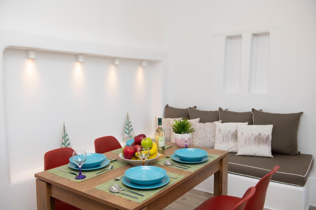 Superior Beachfront Apartment 1 With View To The Aegean Sea Panormos  Exterior photo